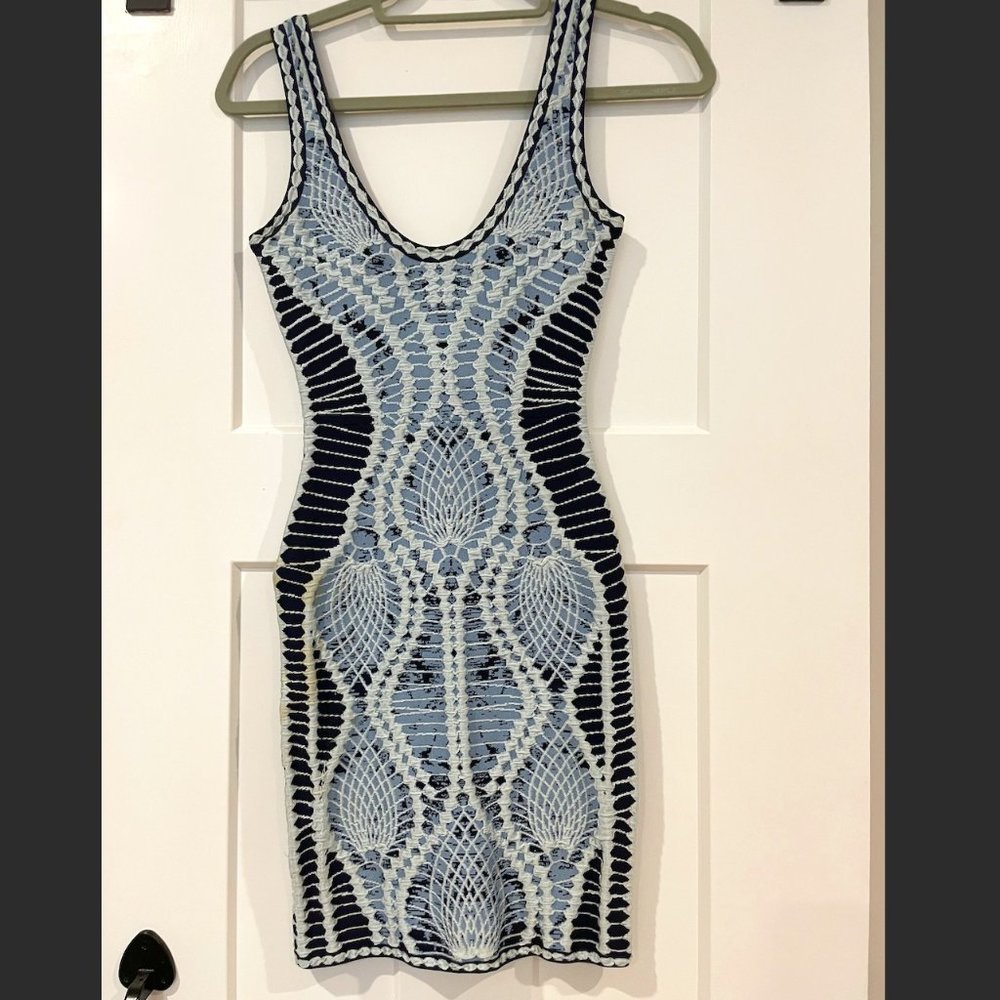 Blue Herve Leger Dress Size S